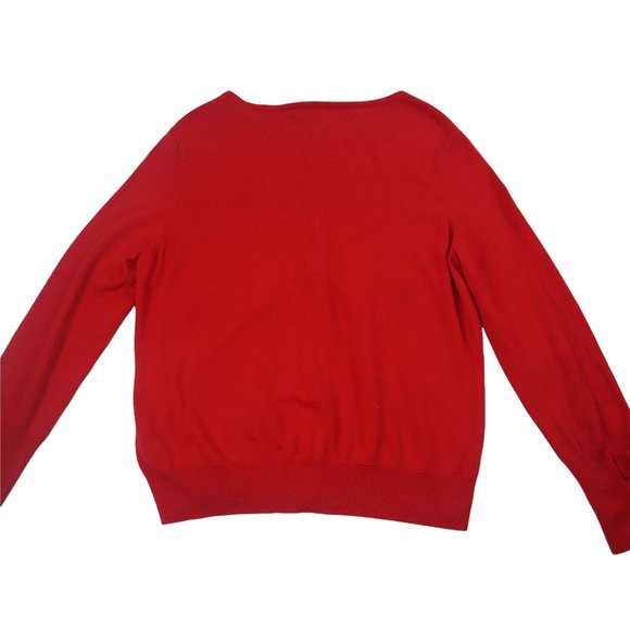 tommy hilfiger red bow sleeve XL Cardigan sweater - Picture 3 of 11